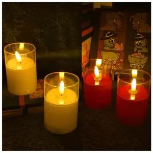 VPWM 리얼 LED 양초 중형 9.5cm/티라이트/건전지/촛불/엘이디초/전자/캔들/엘이디/충전/조명/감성초