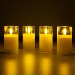 리얼 LED 양초 (대형11.5cm) 베이지/건전지/촛불/엘이디초/전자/캔들/엘이디/충전/조명/전자초/감성초/LED