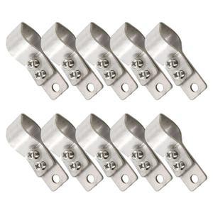 10Pcs SS304 스테인레스 스틸 파이프 클램프 웨이브 차양 네트 액세서리 그늘 설치 조정 가능한