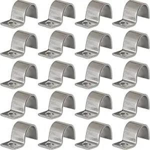 20피스 M10 파이프 스트랩 304 스테인리스 스틸 싱글 홀 클램프 EMT 원 도관 9mm 10mm 고정용