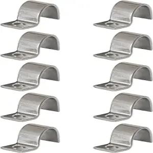 10개 M20 파이프 스트랩 304 스테인리스 스틸 싱글 홀 클램프 EMT 원 도관 19mm 20mm 고정용