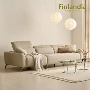 핀란디아 베르노 무빙헤드 천연가죽 4인용 소파 [착불]