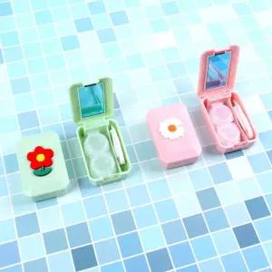 귀여운디자인 다양한구성 간편휴대용 플라워 렌즈 보관케이스 1세트 (k7286)