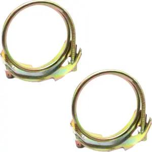 2pcs 3인치 호스 클램프 헤비 듀티 더블 스틸 와이어 수도관