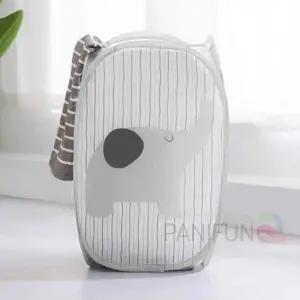 접이식 빨래바구니 그레이 세탁물보관함 메쉬빨래바구니 접이식바구니 인형바구니 패브릭바스켓