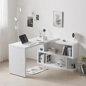 [롯데백화점]미아트 제이가구 브란스모듈 1400 책상 2단 책장 세트