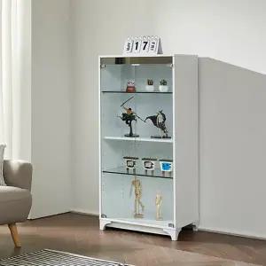 [롯데백화점]미아트 모던라인 꼬아망 4단 600 유리 장식장 진열장