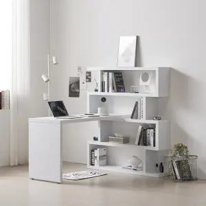 [롯데백화점]미아트 제이가구 브란스모듈 1200 책상 4단 책장 세트