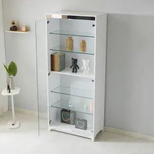 [롯데백화점]미아트 모던라인 꼬아망 6단 800 유리 장식장 진열장