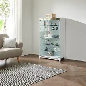 [롯데백화점]미아트 모던라인 꼬아망 4단 800 유리 장식장 진열장