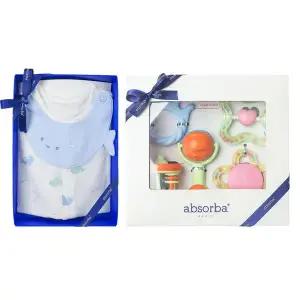 갤러리아 (압소바출산,백일선물,귀여운유아복)트오렌반소바디슈트+5종딸랑