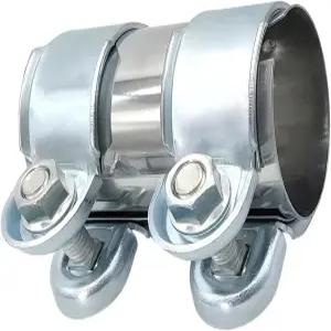 YoRise 25인치 자동차 배기 클램프 스테인리스 스틸 머플러 유니버설 버트 조인트 볼트 밴드 플랜지 튜브