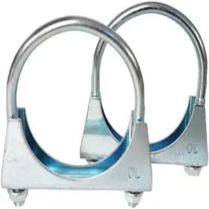 70mm 직경의 테일 파이프용 헤비 듀티 U볼트 머플러 배기 클램프 스테인리스 스틸 유니버설 소음기 안장