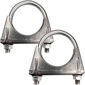 엘리페센터 유니버설 헤비 듀티 25인치 212인치 배기 U 볼트 클램프 스테인리스 스틸 안장 디자인 보강