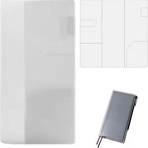 호보니치 주간 플래너용 맥신 클리어 커버 8.18 x 7.75 인치 여행 일기용 투명 PVC 노트 프로텍터(1팩)