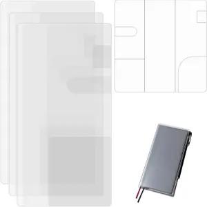 호보니치 주간 플래너용 유쿨 클리어 커버 도서용 플라스틱 발수성 도서 커버(8.18x7.75인치 3팩 투명)