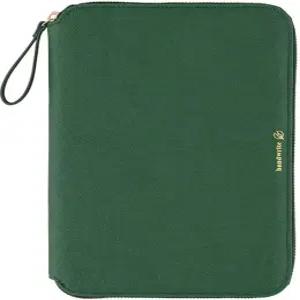 호보니치 테크오 사촌 커버 A5 사이즈 딥 그린 PU 인조 가죽 지퍼 플래너