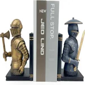 퍼비저 나이트 북엔드 무거운 책을 위한 판타지 책상 홈 오피스를 중세 장식 선반을 책꽂이/스토퍼