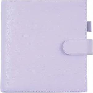 하프 레터/주니어 디스크바운드 플래너용 모터머 가죽 커버 백 포켓(페블-라벤더)