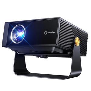 WiFi 및 블루투스 1080P 기본 HDR10을 지원하는 SOOMFON SK3 스마트 프로젝터 - 스탠드 자동 초점 키스톤, Zoom for Home/Bedroom이 Netfli