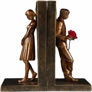 우아한 예술적인 책들이 무거운 책들을 위해 끝납니다 책장을 위한 책 끝 조각적 디테일이 있는 북엔드