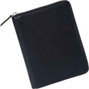 A6 노트북용 모터머 지퍼 가죽 커버 - 호보니치 오리지널 스타로지 및 미도리 MD 플래너(페블드 블랙)에