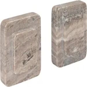 블루밍빌 헤비 듀티 마블 북엔드 베이지 2종 세트