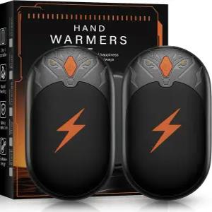 핸드 워머 충전식 2팩 전기 최대 24시간 울프 모양 휴대용 재사용 가능한 캠핑 사냥 낚시 크리스마스를