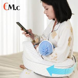 수유쿠션신생아용 화이트 컬러 메모리폼 수유 베개, 부드러운 다기능 허리 및 등받이 쿠션 (아기와 엄마용)