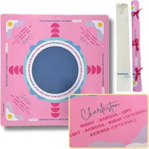 마작 네오프렌 학습 매트3333 미끄럼 방지 매트 미국 테이블 전용 감소 핑크색 커버 마작용 소음