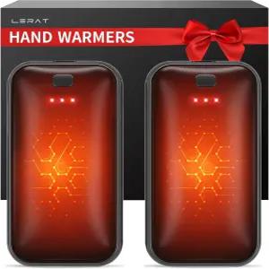 레랏 핸드 워머 충전식 2팩 휴대용 전기 맥스 131 °F 재사용 가능한 슬림 포켓 히터 남성 여성 야외 골프