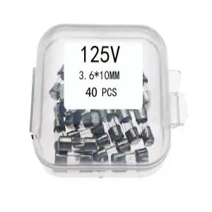 10A 125V 퓨즈 10mm 고속 유리 블로우 40개 10A125V F10A 카트리지 36