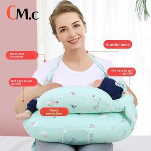 수유쿠션인체공학적 수유 베개, 질식 방지 디자인의 아기 쿠션, 고탄력 나선형 면 충전재, 부드럽고 지지력