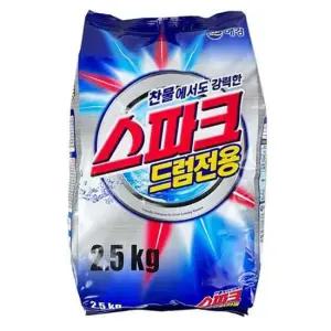 스파크 세탁 세제 2.5kg 세탁기 표백 빨래 세제 드럼용 빨래세제 세탁세제