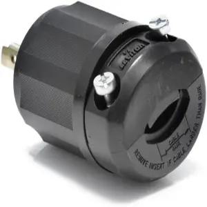 레비톤 20암페어 250볼트 NEMA L620P 2P 2321B 블랙 잠금 플러그 3W