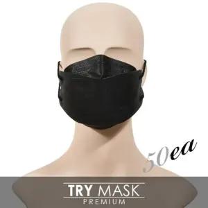 (트라이)SBW 황사 방역 마스크 화이트 블랙_50매입 HtU5+8ISk