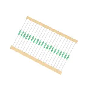 통신 회로 기판 전자 조명 20pcs용 ucell 블로우 2A 리드 퓨즈 62mm 축 250V 링크 고속 3mm 저항