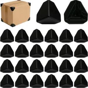 200개 포장 가장자리 보호대 플라스틱 배송 상자 모서리 및 패널 포장용 가드 검은색 길이 2.4 x 너비 높이