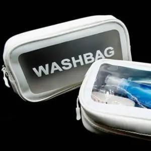 [라일리] Rly 세면도구 가방 화이트 방수 목욕가방 아쿠아백