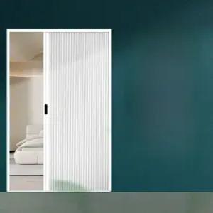 무타공 슬라이딩도어 베란다 블랙아웃 가벽 미닫이 화이트