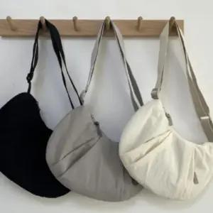 [라일리] Rly 숄더백 미니 캔버스백 셔링 반달 호보백 크로스백