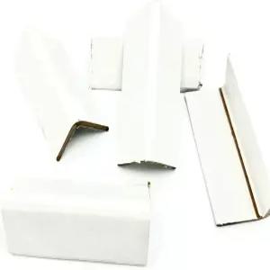 골판지 가장자리 보호대 흰색 2x2 인치 x 0.92M 두께 5mm 팔레트용 코너 가드 배송 보호 하중 안정화 8팩