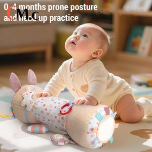 수유쿠션양면 배밀이 베개 아기 감각 발달 장난감 부드러운 쿠션 (0-18개월 신생아 기어다니기 훈련 몬테소