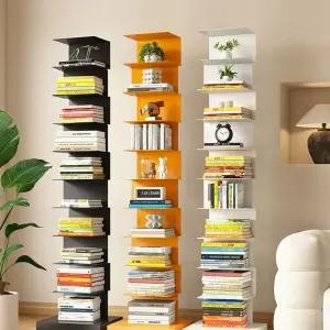 북타워 서재 선반 거실 화이트 블랙 인테리어 북쉘프 북선반