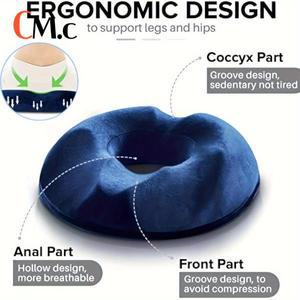 수유쿠션Pc 인체공학적 메모리 폼 도넛 시트 쿠션, 정형외과용 꼬리뼈 지지 베개, 기계 세탁이 가능한 직물