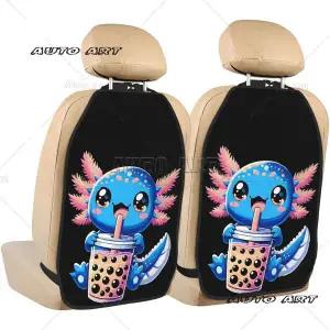 호환  2개입 아홀로틀 버블티 자동차 뒷좌석 정리함 대형 킥 매트 수납 포켓 포함 대부분의 차량에 호환 가