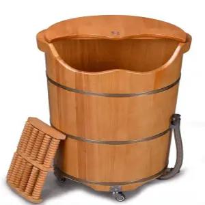 히노끼 족욕 대야 족탕기 가정용 마사지샵 원목 온냉
