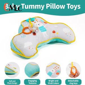 수유쿠션토끼 메모리폼 코튼 베개 아기 쿠션 터미타임 장난감 치발기 포함 신생아 몬테소리 발달 0-18개월