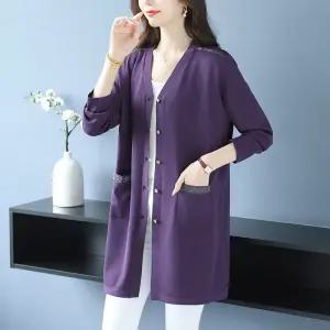 롱 니트 가을 봄 여사친 보이기 통통 카디건 중 상의 날씬해 롱가디건 위에 원픽3