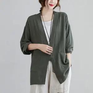 여사친 하프 캐주얼 가을 롱가디건 슬림핏 빅사이즈 카디건 원픽3